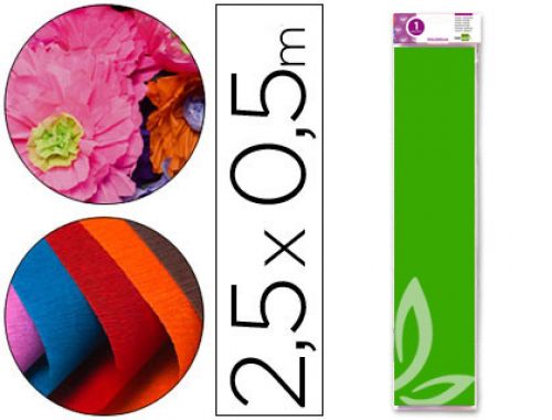 Papel crepe em celofane liderpapel 50 cm x 2,5 m verde classico , Liderpapel , 24277 , 8423473242777